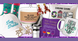 various Louisiana themed gifts and funny gifts