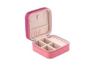Ladies Rhinestone Crown Jewelry Box – Travel Jewelry Case