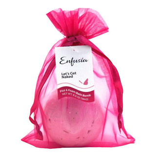 Let’s Get Naked Fizz & Foam Bath Bomb with Rose Petals | Enfusia