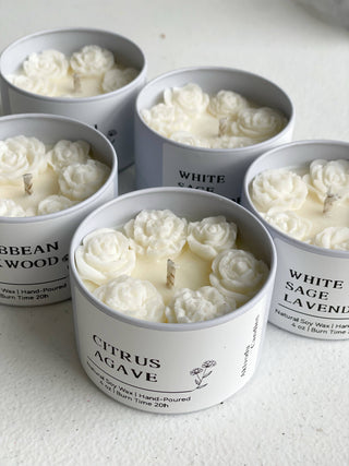 Little Bohemian Rose Candle – Natural Soy Wax 4 oz