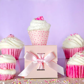 Cozy Cupcake Socks with Scrunchie