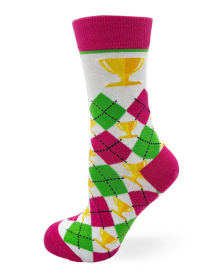 Funny Trophy Wife Socks for Women – Colorful Cotton Crew Socks Size 5-10