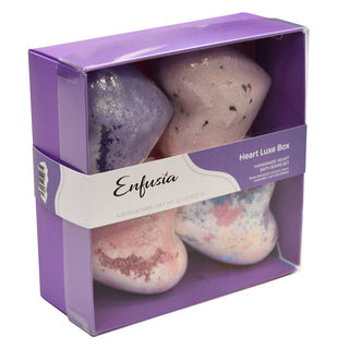 Heart-Shaped Bath Bomb Gift Set (4) | Enfusia