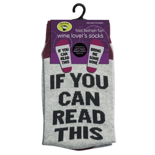 Bring Me Wine Socks - Funny Wine Lover Gift Socks for Women