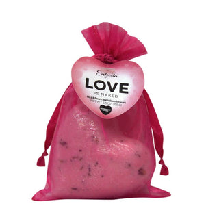 Heart Bath Bomb with Rose Petals | Let’s Get Naked Scent