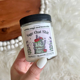 Sage That Sh*t Soy Candle – White Sage & Lavender 5oz Handcrafted