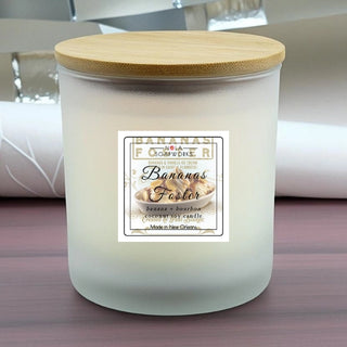 Bananas Foster Inspired Coco Soy Candle – 14 oz Frosted Tumbler