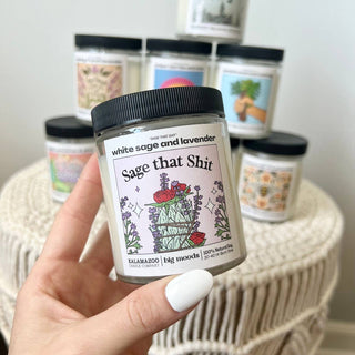 Sage That Sh*t Soy Candle – White Sage & Lavender 5oz Handcrafted