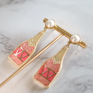 Enamel Wine Bottle Earrings | Fun Statement Jewelry for Wine Lovers