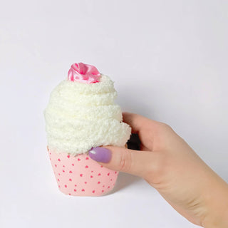 Cozy Cupcake Socks with Scrunchie