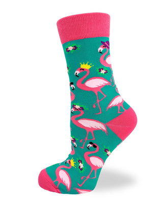 Funny Flamingo Socks for Women – Don’t Give a Flock Cotton Crew Socks 5-10