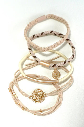 Women’s Boho Hair Tie Bracelets | Dual-Purpose Jewelry Bands