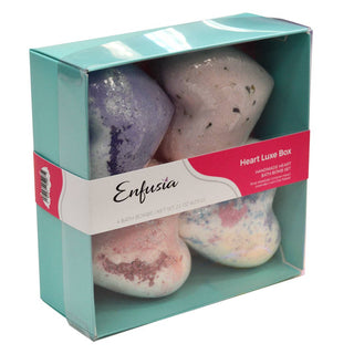 Heart-Shaped Bath Bomb Gift Set (4) | Enfusia
