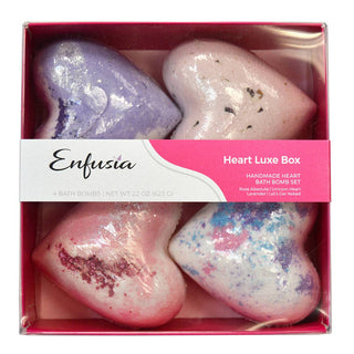 Heart-Shaped Bath Bomb Gift Set (4) | Enfusia