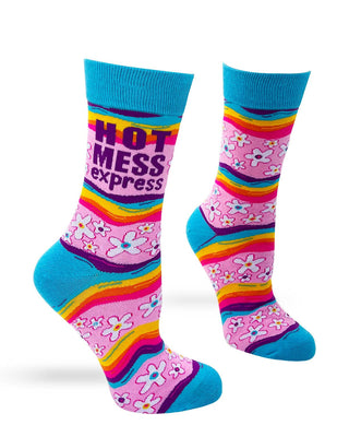 Funny Socks for Women – Hot Mess Express Crew Socks