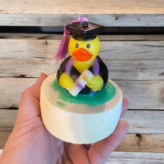 Graduation Duck Bath Bomb – Oatmeal & Milk Scented Gift for Graduates