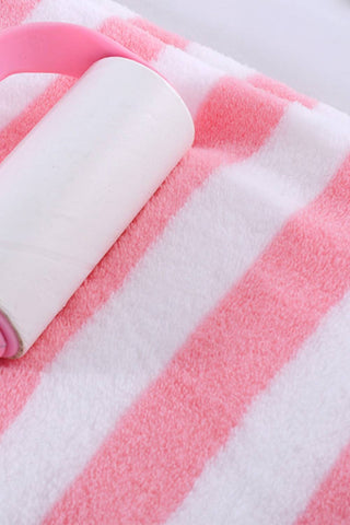 Pink and White Striped Bath Towel Set – Plush & Absorbent