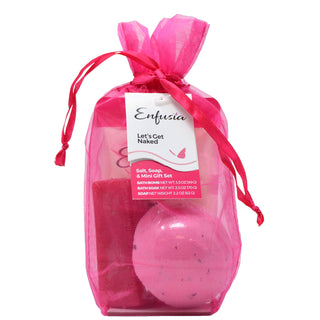 Let’s Get Naked Bath Gift Set | Salt, Soap & Mini Bath Bomb