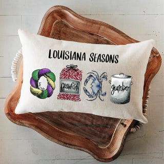 Louisiana Seasons Throw Pillow – 18" x 12" Lumbar Accent Cushion